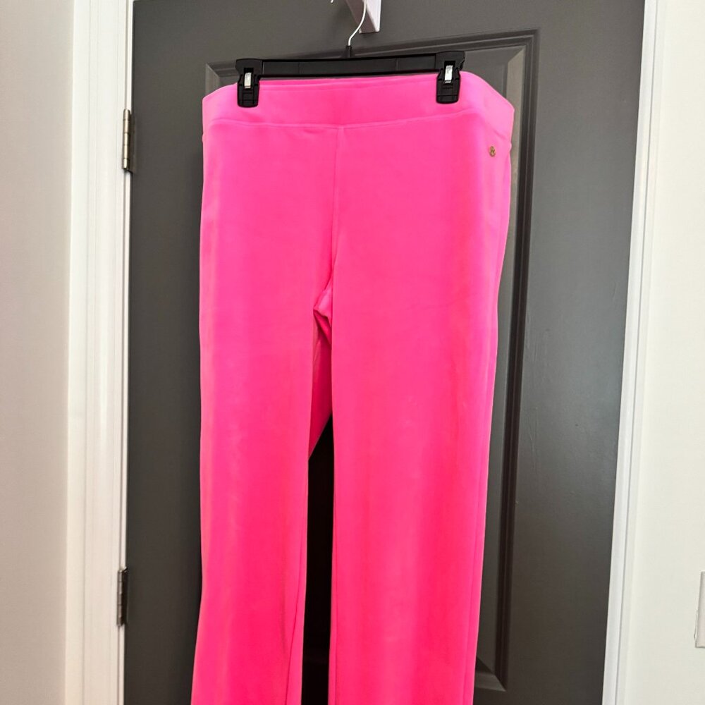 Lilly Pulitzer Pink Velour Pants Sz XL